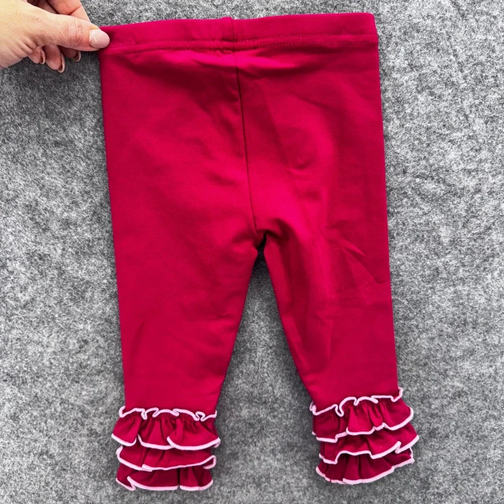 Matilda Jane Baby Christmas Tunic Legging Set Size 6-12M Red Holiday Santa Photo